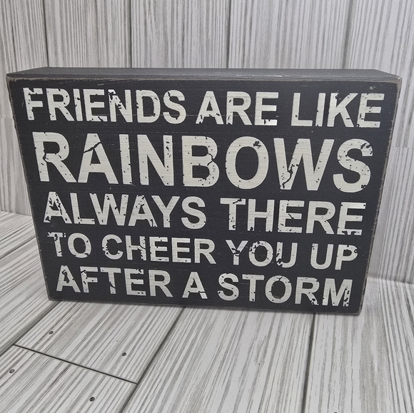 Friends Are Like Rainbows 5" x 11" Sign. Gift - Picture 2 of 6